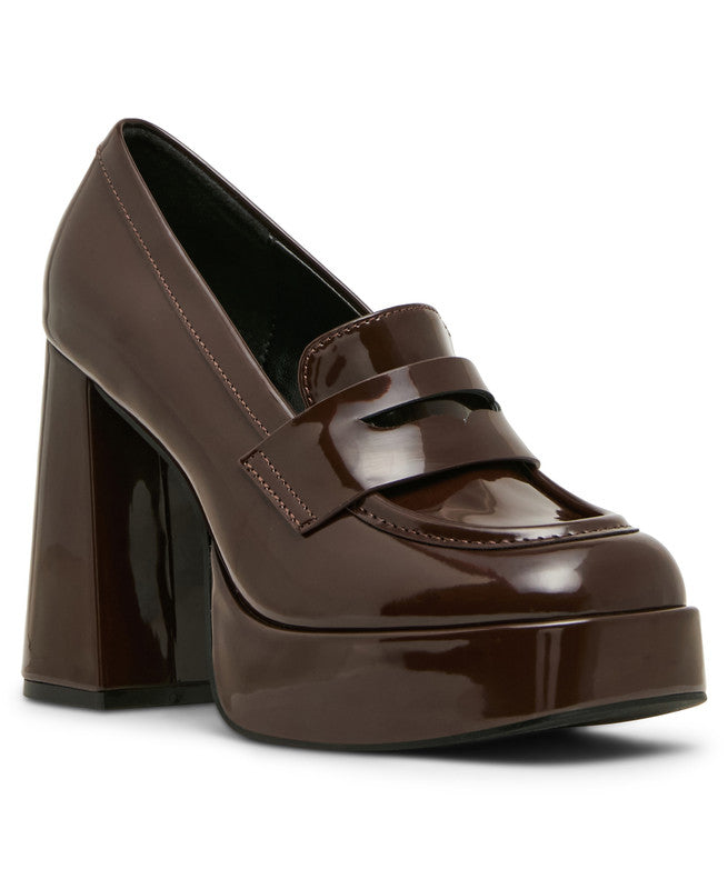 Rudyyy Women's Espresso Patent Heeled Sandals