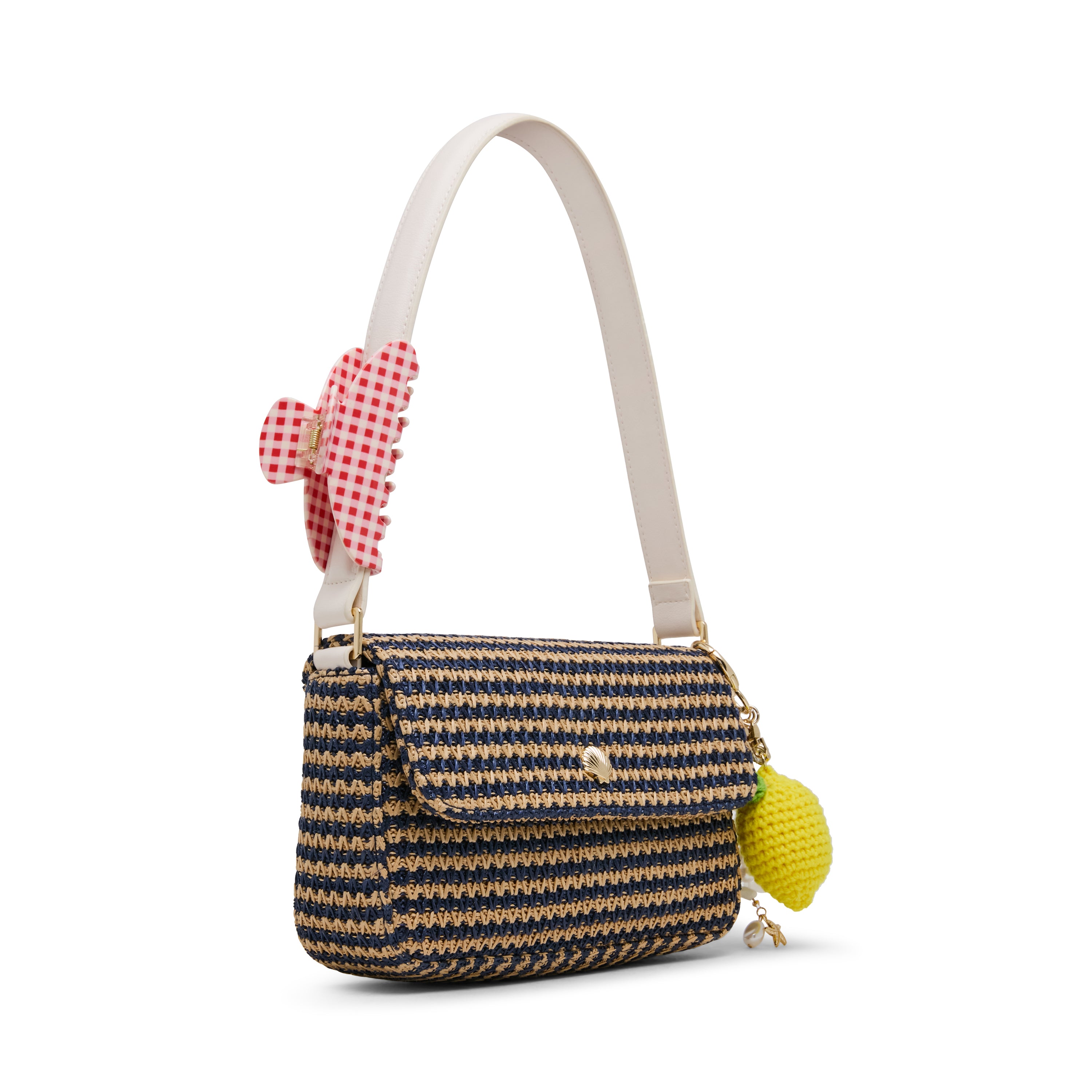Navy Stripe Women's Shoulder Bag - view 3