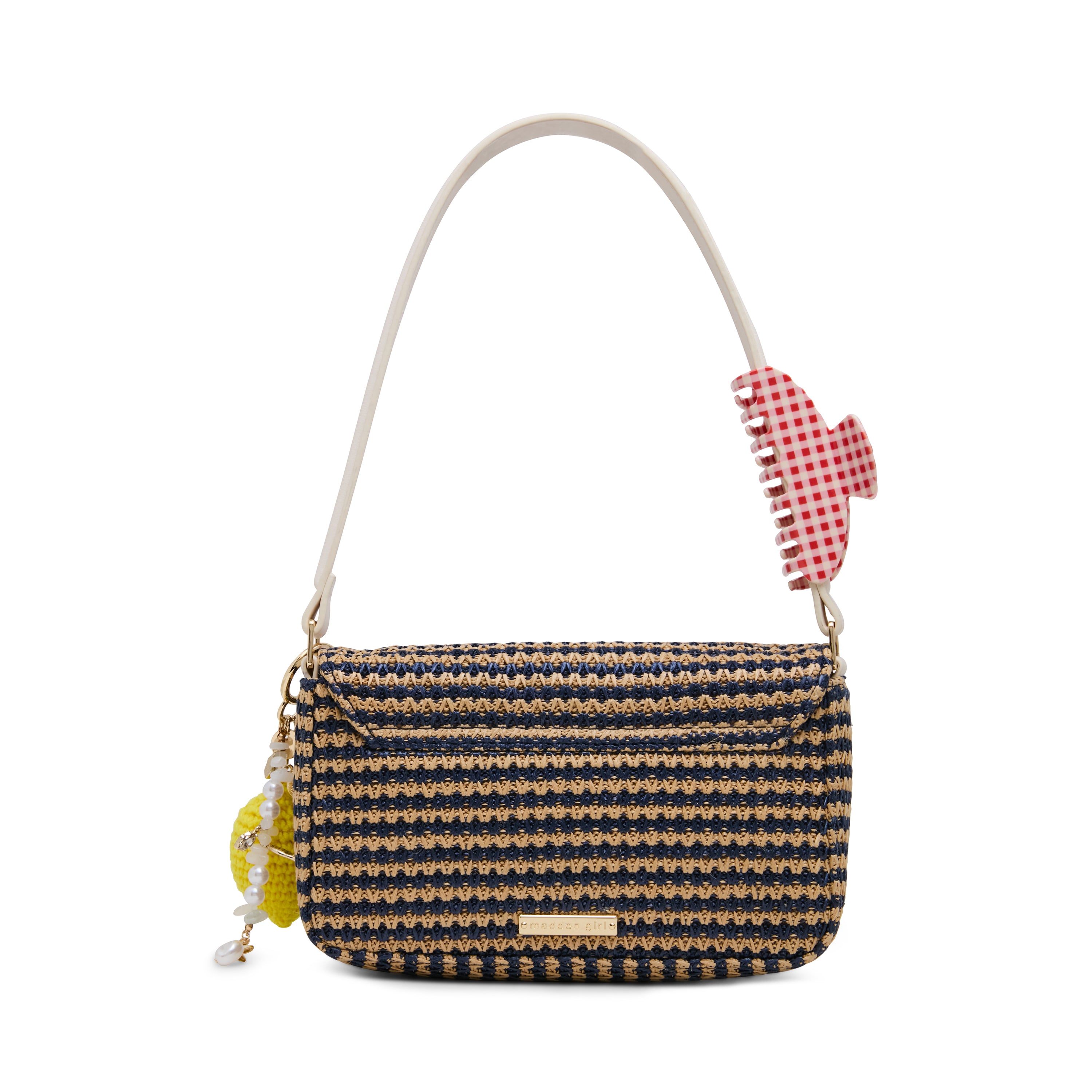 Navy Stripe Women's Shoulder Bag - view 5