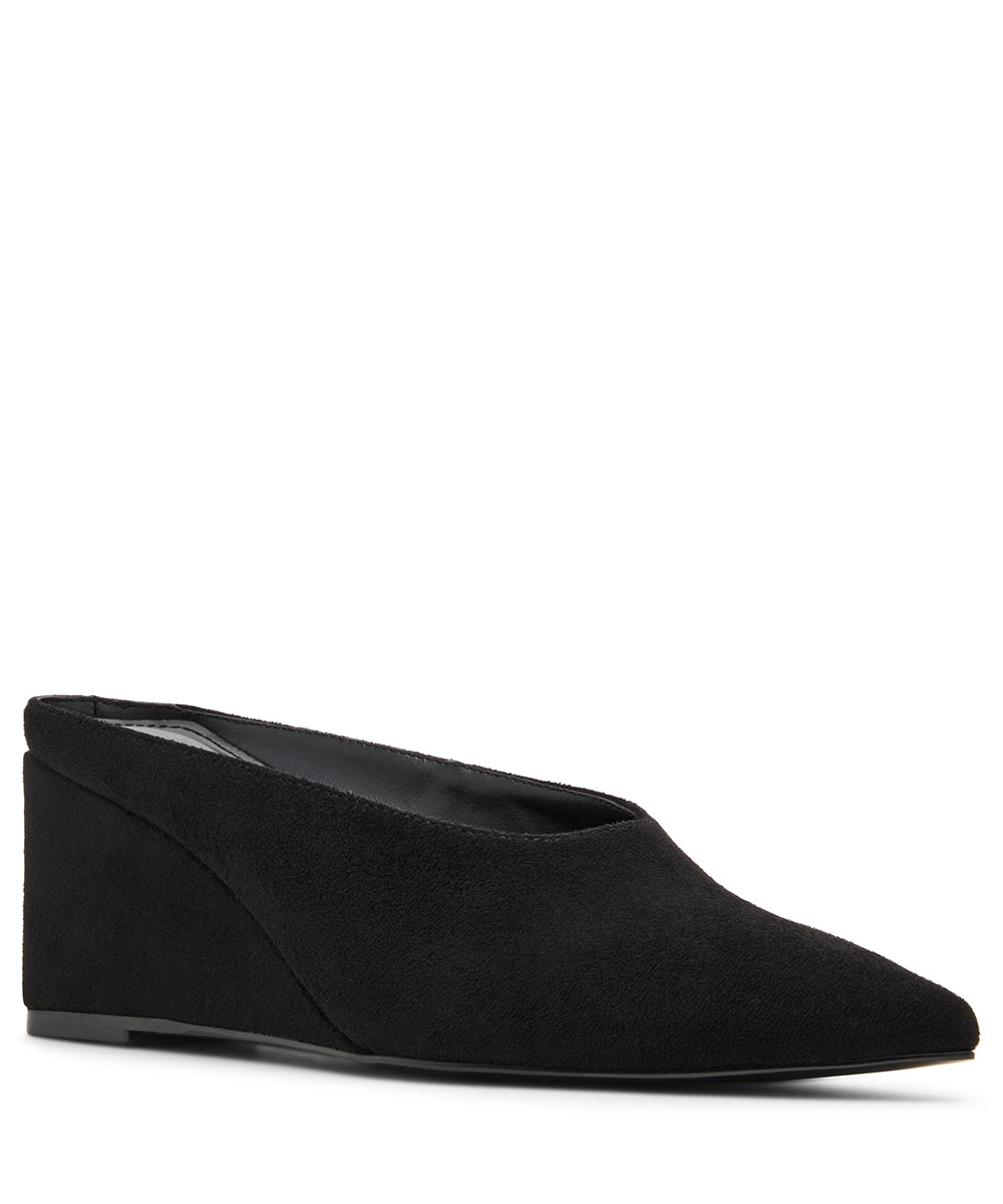 Steve Madden Carousel Women's Black Flat Sandals - side profile