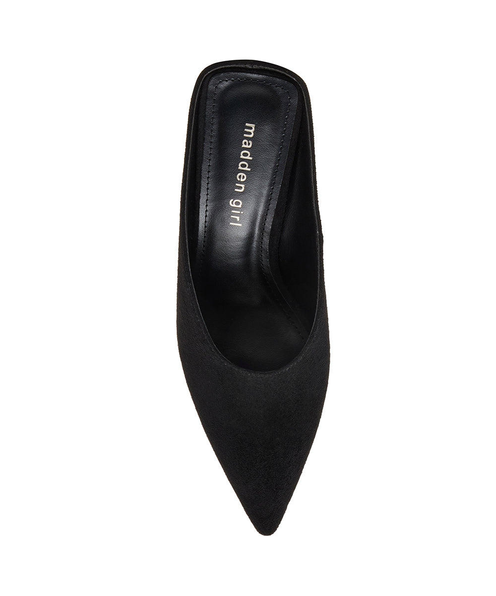 Steve Madden Carousel Women's Black Flat Sandals - top view
