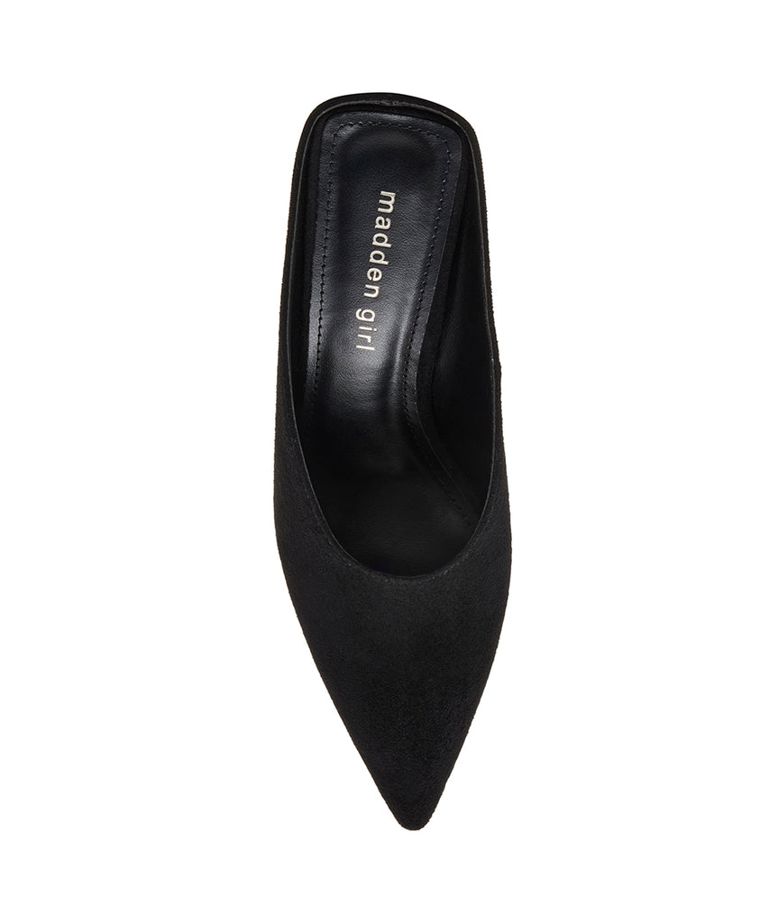 Steve Madden Carousel Women's Black Flat Sandals - top view