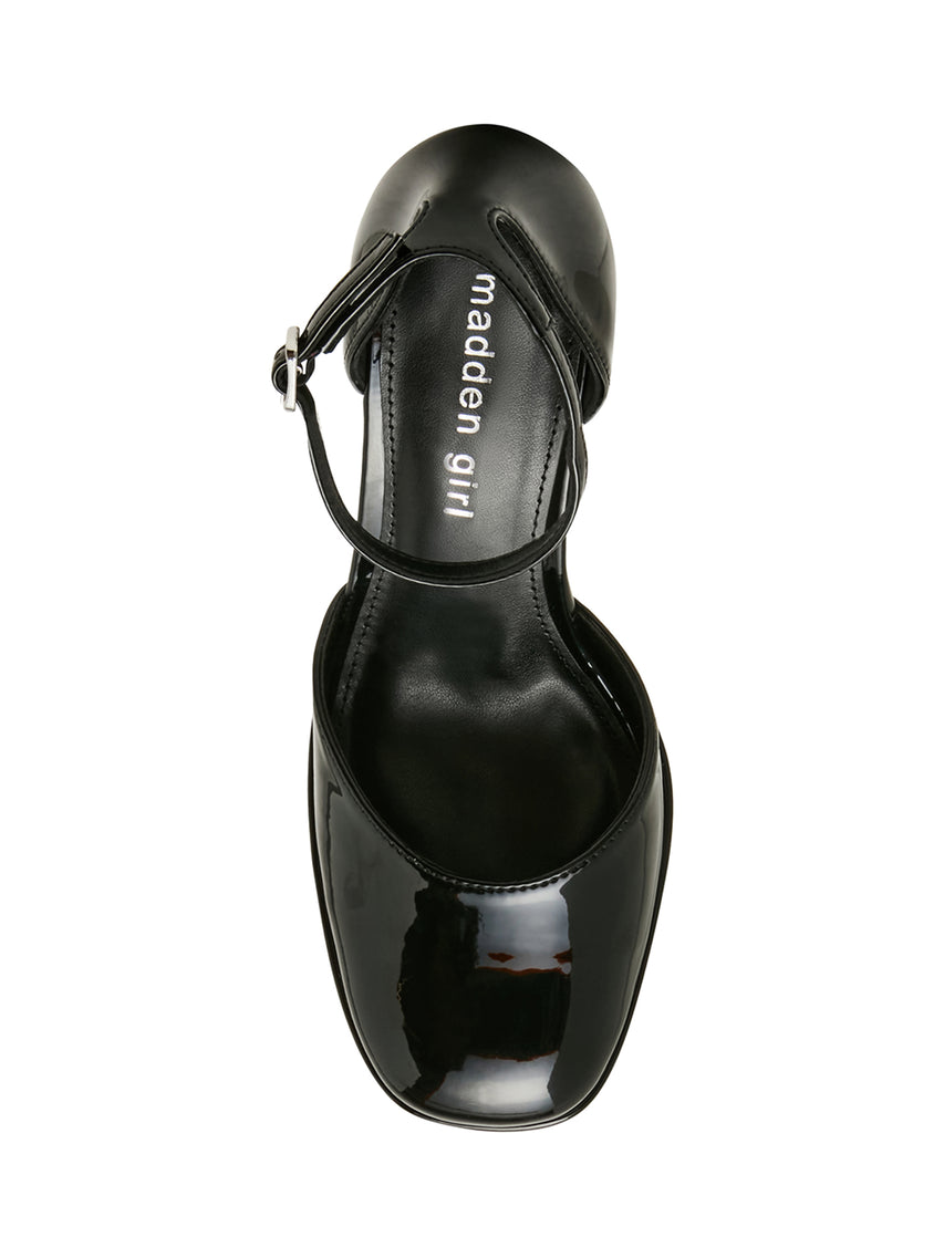 Steve Madden Desiire Women's Black Heeled Sandals - top view