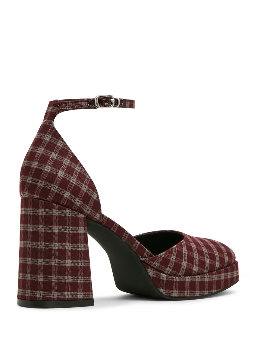 Steve Madden Desiire Women's Burgundy Heeled Sandals - side profile - view 2