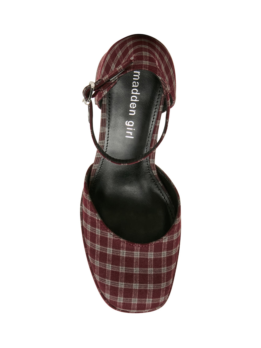 Steve Madden Desiire Women's Burgundy Heeled Sandals - top view