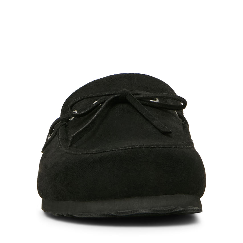 Paisleyy Black Fabric Flats Sandals - view 5