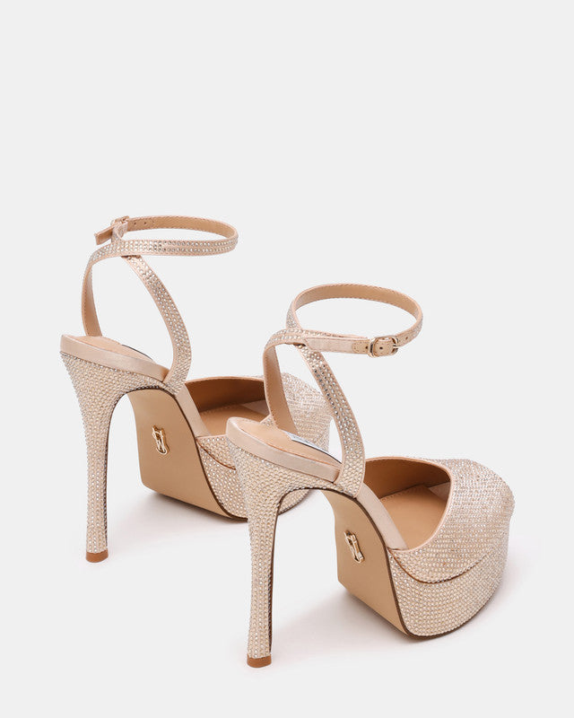 Steve Madden Martini Women's Champagne Pumps - pair three-quarter view