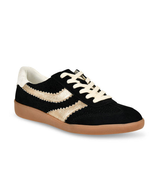 Merit Black & Gold Women's Low-Top Sneakers