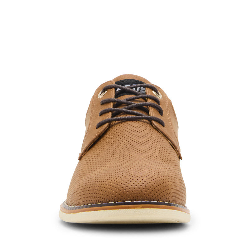 Steve Madden Mlanning Men's Tan Nubuck Lace-Up Shoes - front view
