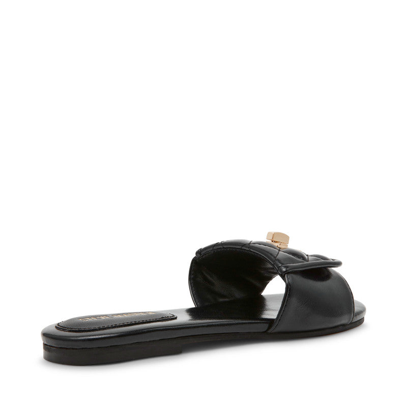 Steve Madden Moreland Women's Black Flat Sandals - opposite side profile - view 2