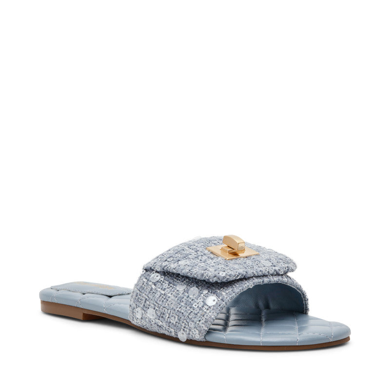 Steve Madden Moreland Women's Blue Flat Sandals - side profile
