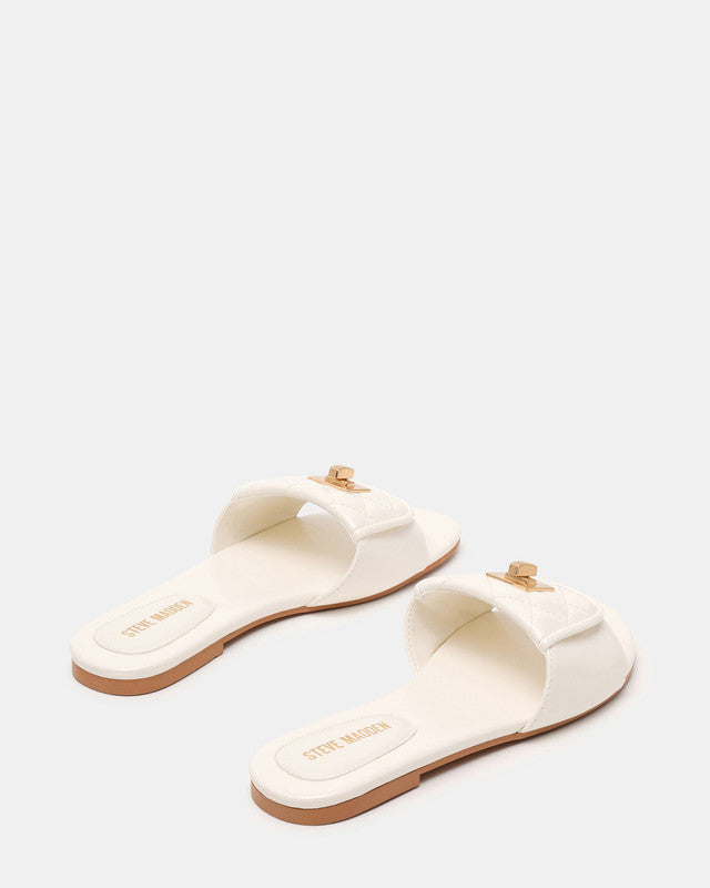 Steve Madden Moreland Women's Bone Flat Sandals - opposite side profile - view 2