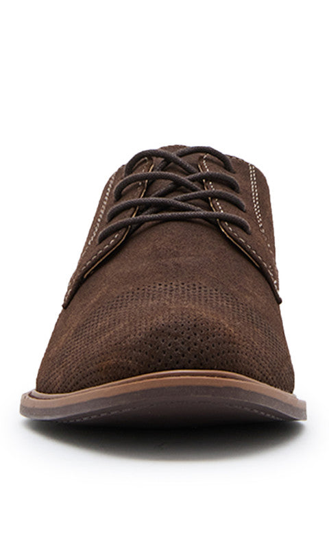 Steve Madden Msaven Men's Brown Suede Lace-Up Shoes - front view