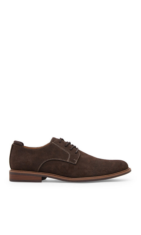 Steve Madden Msaven Men's Brown Suede Lace-Up Shoes - outer side profile - view 4