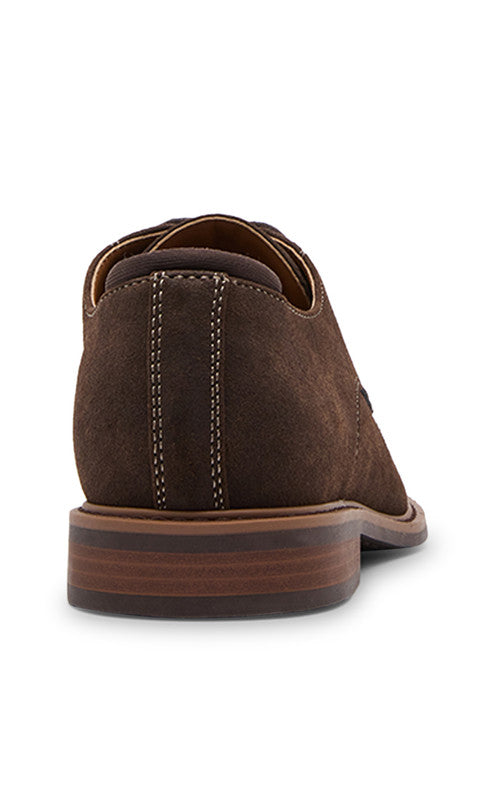 Steve Madden Msaven Men's Brown Suede Lace-Up Shoes - rear view