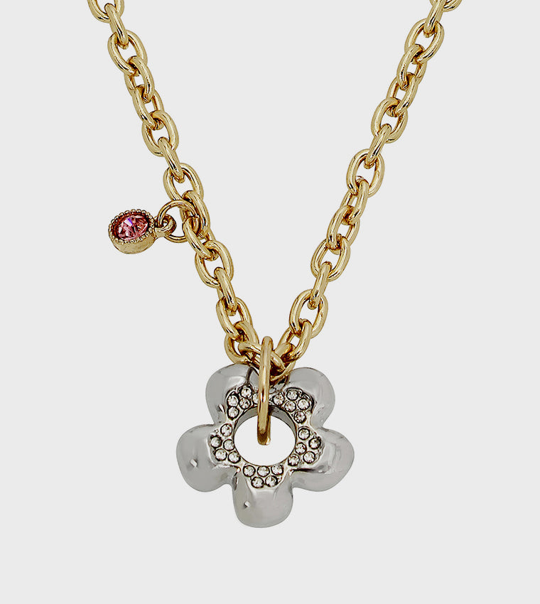 FLOWER SHORT PENDANT MULTI JEWELLERY