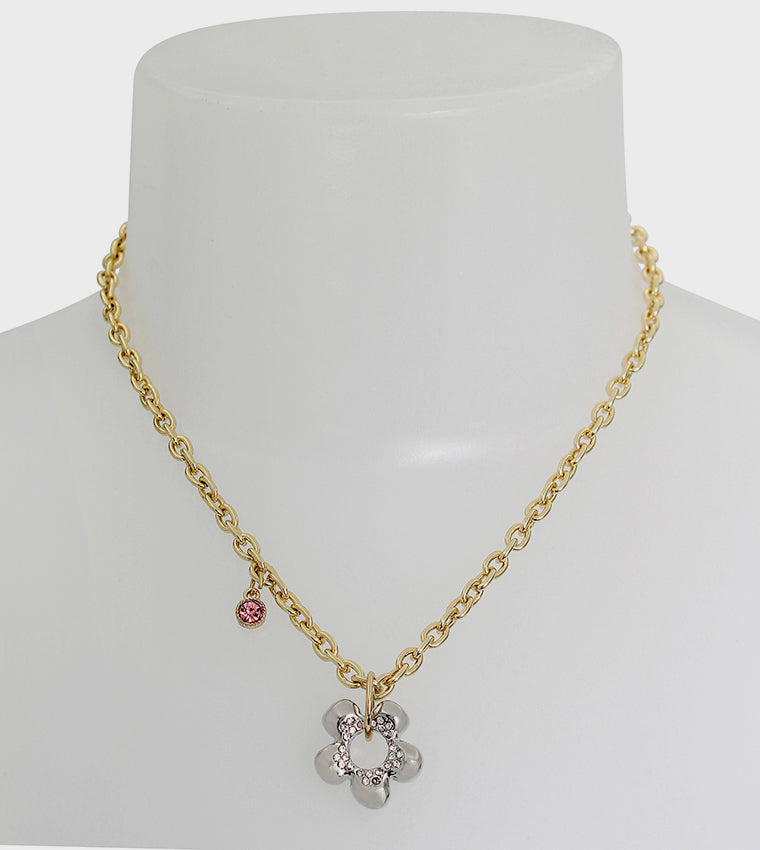 FLOWER SHORT PENDANT MULTI JEWELLERY