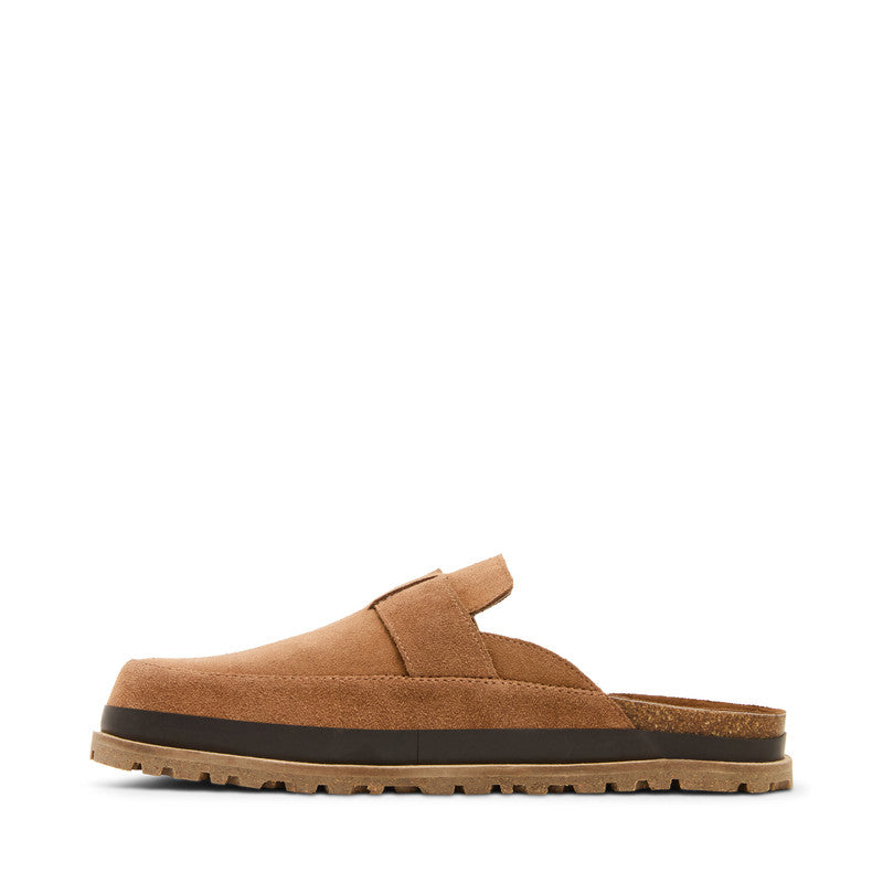 Steve Madden Odrik Men's Tobacco Suede Sandals - opposite side profile - view 6
