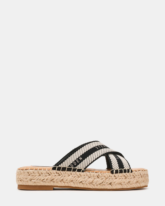 Steve Madden Omera Women's Black Heeled Sandals - side profile