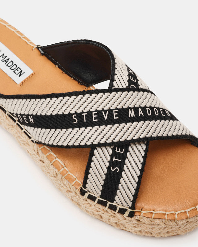 Steve Madden Omera Women's Black Heeled Sandals - strap detail close-up - view 3