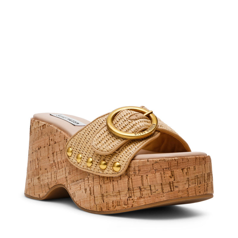 Steve Madden Pedestal Light Brown Women's Wedge Sandals, featured product view