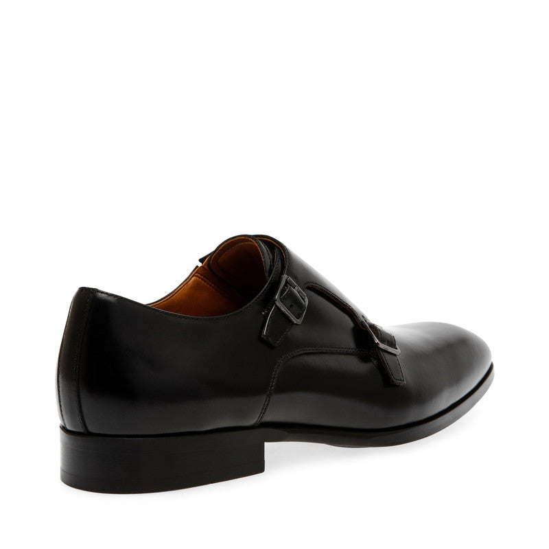 Steve Madden Perry Men's Black Dress Shoes - rear three-quarter view