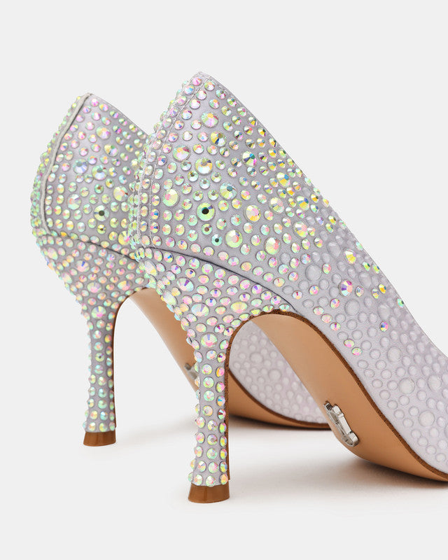 Steve Madden Reframe Women's Silver Pumps - toe detail close-up - view 3