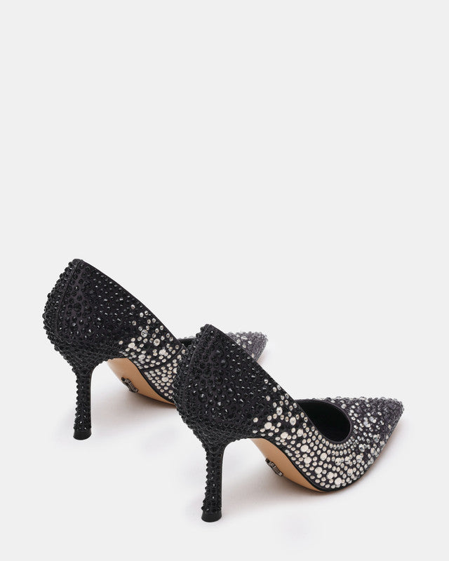 Steve Madden Reframe Women's Black Pumps - pair rear three-quarter view