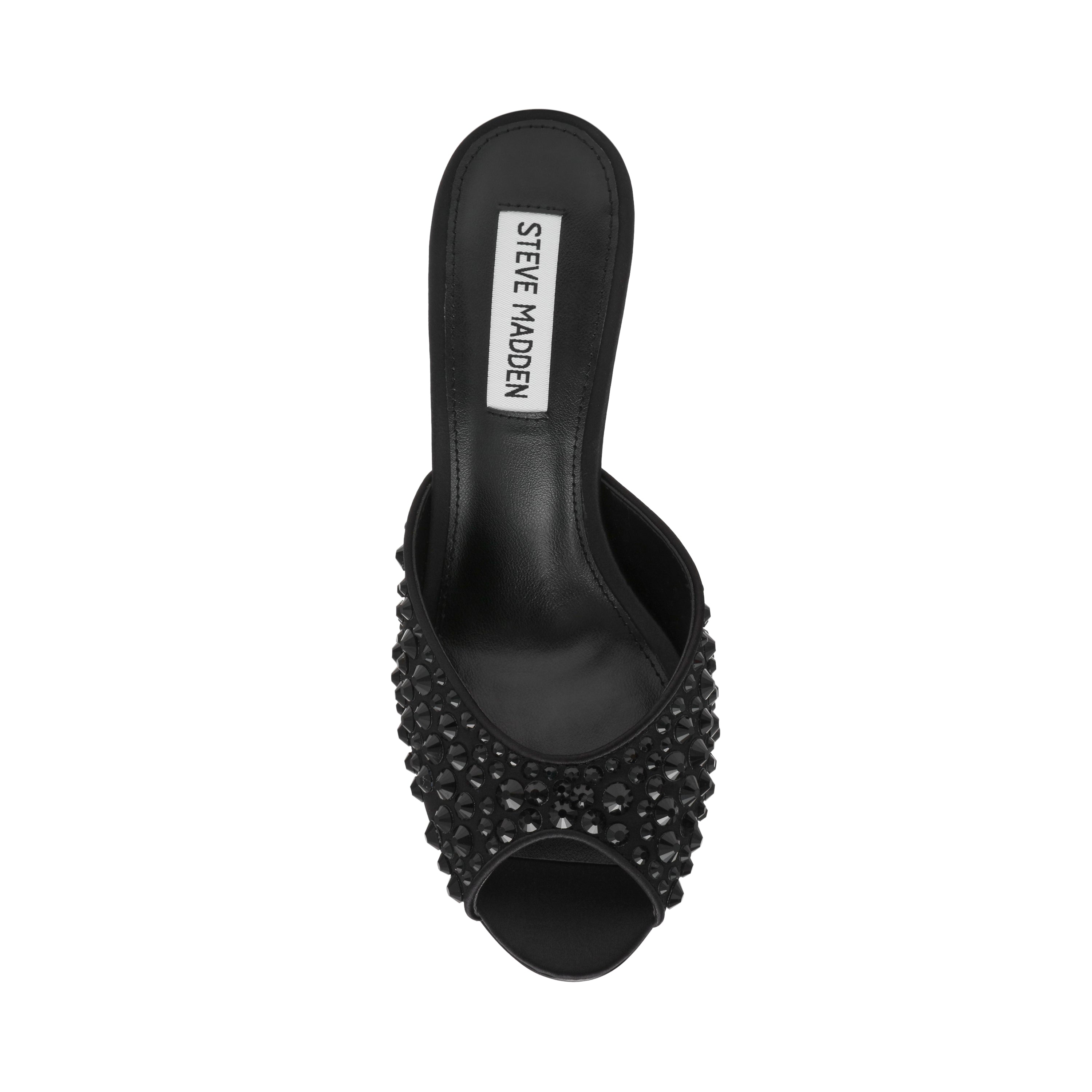 Steve Madden Rollout-R women's black strappy sandals, product view 1