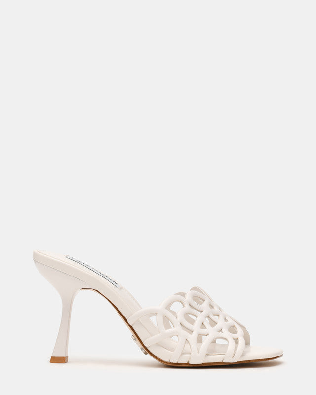 Steve Madden Seesaw Women's White Heeled Sandals - opposite side profile - view 2