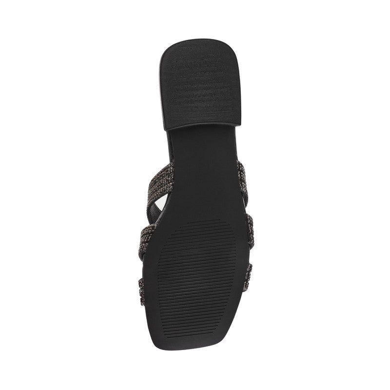 Sequel Black Women's Flat-Evening Sandals - view 3