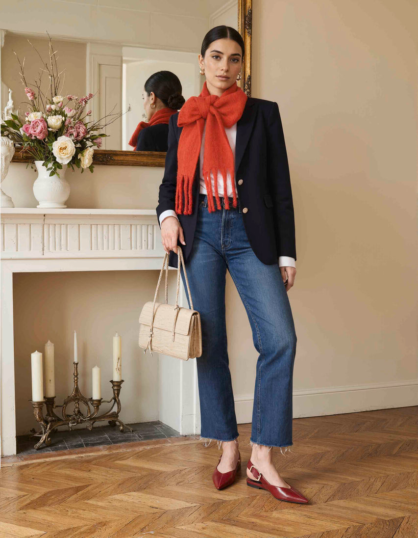 Sianna Women's Red Leather Heels