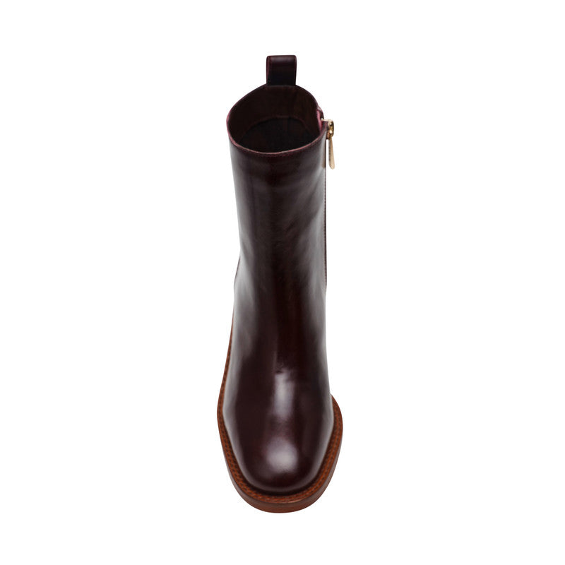 Slender Women's Brown Leather Ankle Boots - view 3