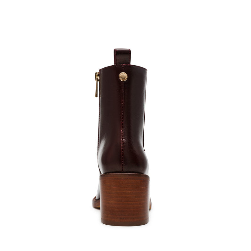 Slender Women's Brown Leather Ankle Boots - view 4
