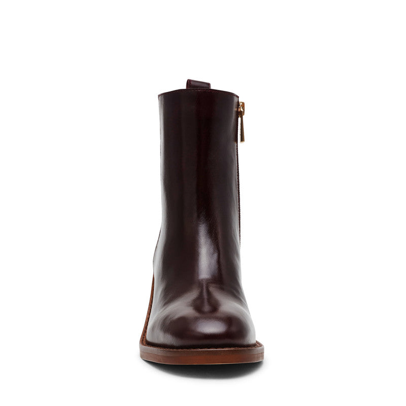 Slender Women's Brown Leather Ankle Boots - view 2