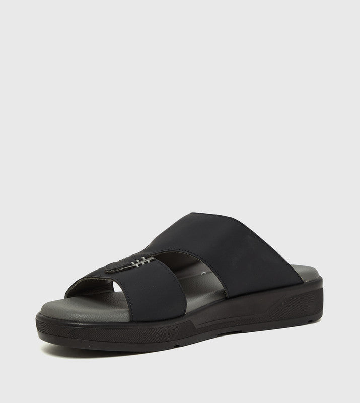 Black Men's Comfort Sandals - view 2