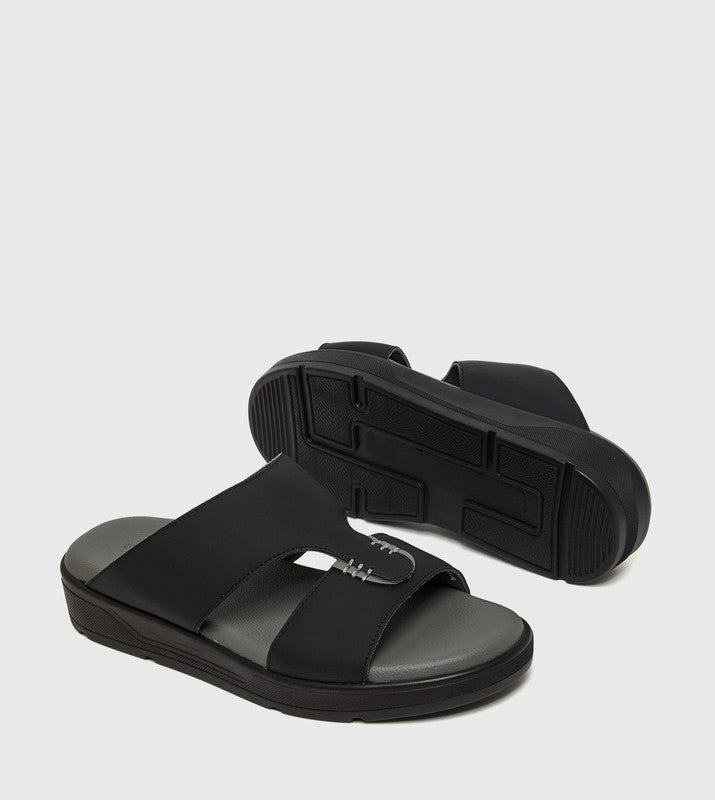 Black Men's Comfort Sandals - view 5