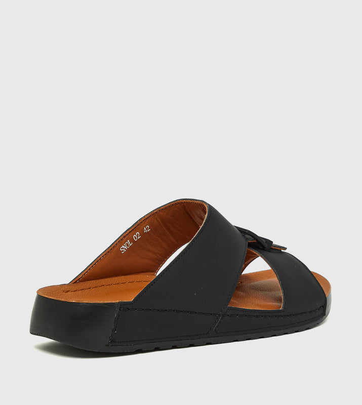 SNOL Black Men's Comfort Sandals - view 3