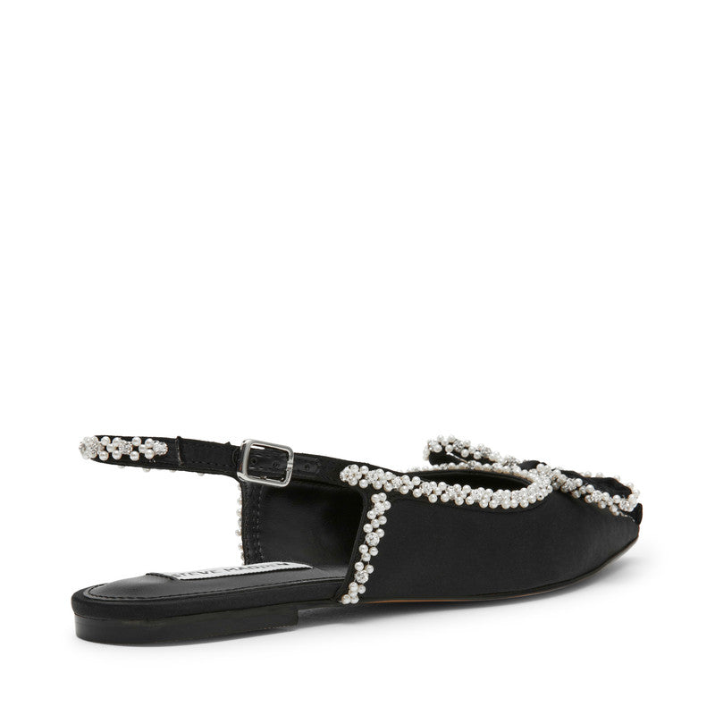 Steve Madden Solange Women's Black Flat Sandals - opposite side profile - view 2