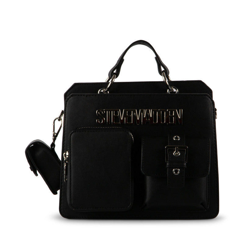 Bevelyn Mini Women's Black Satchel Bag – Steve Madden