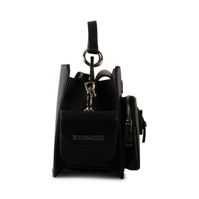 Bevelyn Mini Women's Black Satchel Bag – Steve Madden, view 2