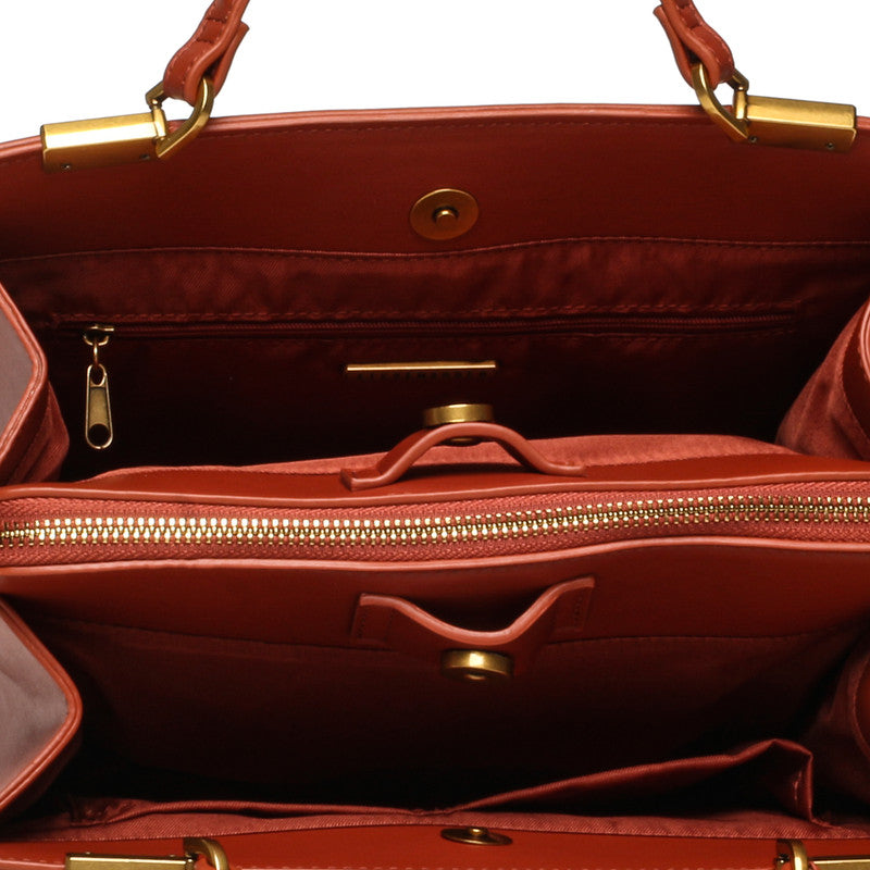 Bmatteo Dk Red Women's Satchel Bag - view 4