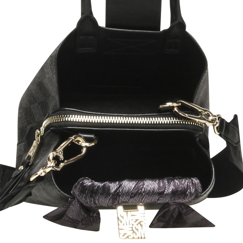 Bmirel-L Black & Gold Women's Satchel Bag BLACK/GOLD - view 4