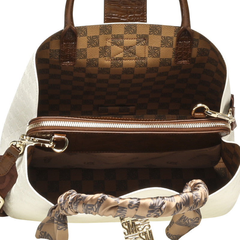 Bmisha-L Bone & Multi Women's Satchel Bag BONE/MULTI - view 4