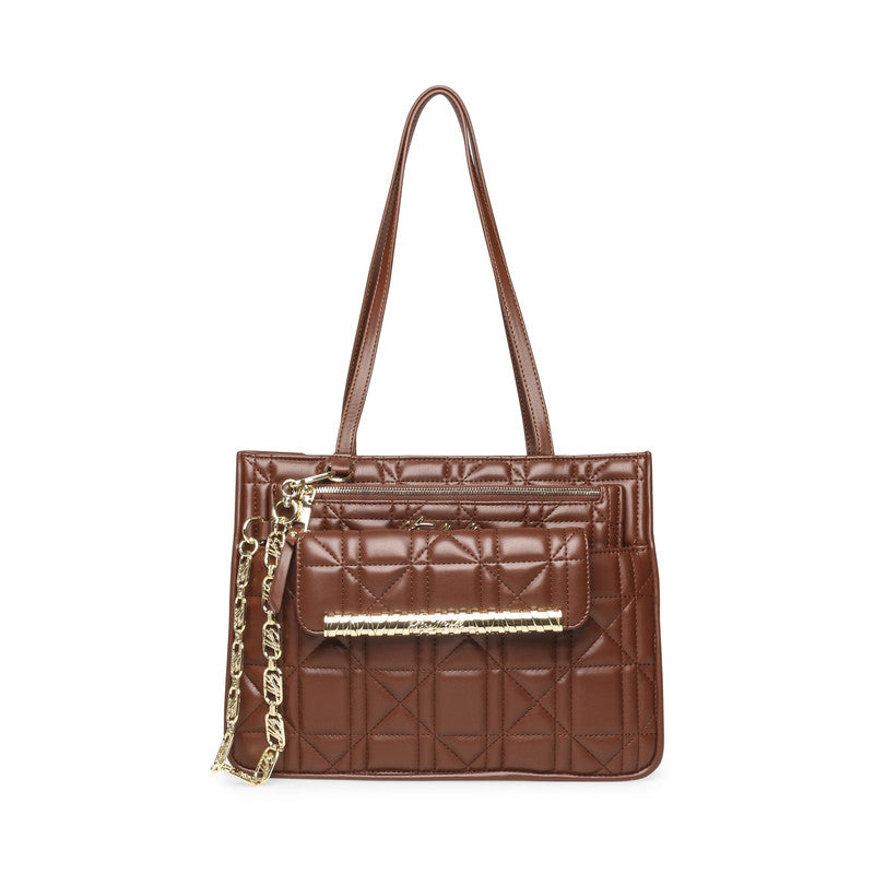 Bsilvo Women's Brown/Gold Tote Bag