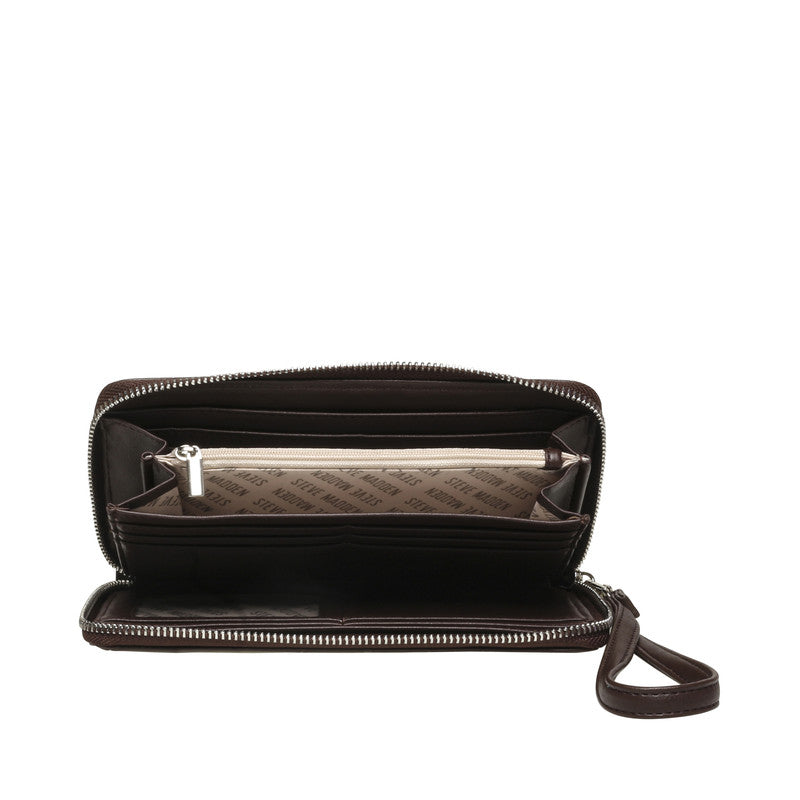 Bzippy Printed Women's Chocolate Wallet – Steve Madden, view 4