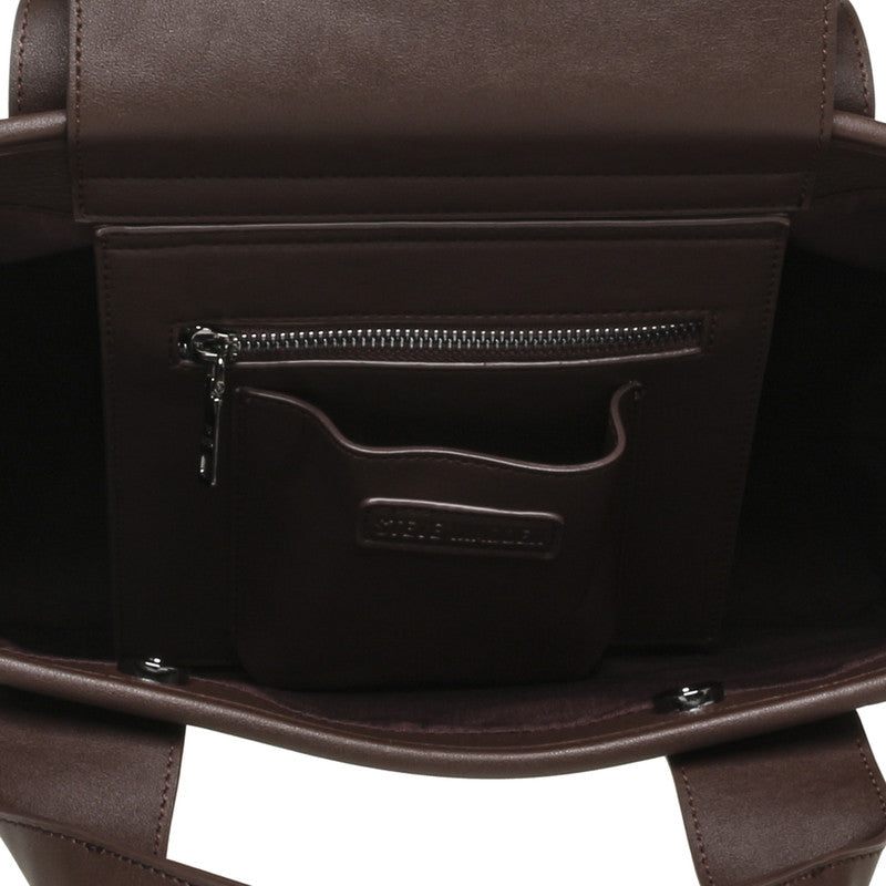 Bwebber-el Women's Chocolate Satchel Bag – Steve Madden, view 4