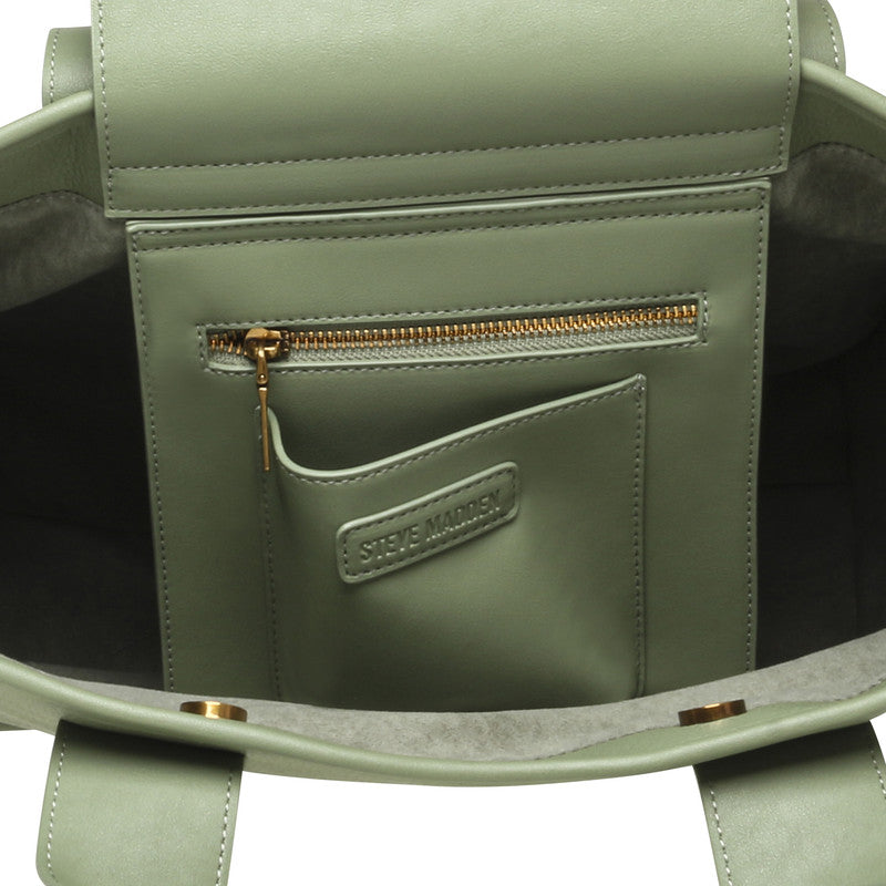 Bwebber-el Women's Oil Green Satchel Bag – Steve Madden, view 4