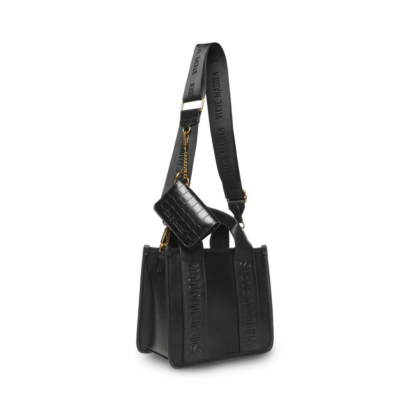 Bwebber-e Women's Black Satchel Bag – Steve Madden, view 5