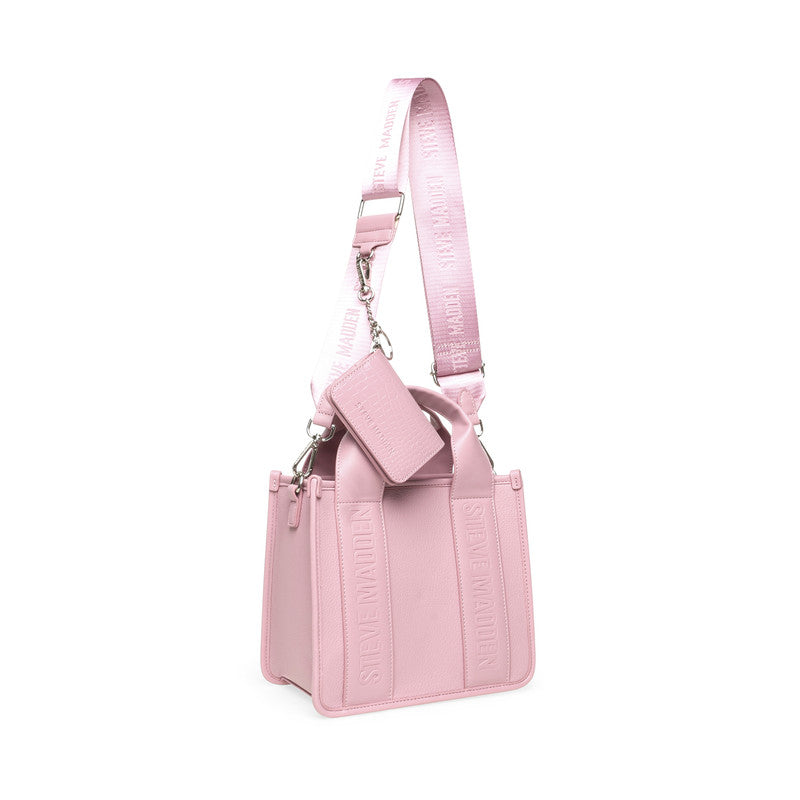Bwebber-e Women's Cosmetic Pink Satchel Bag – Steve Madden, view 5